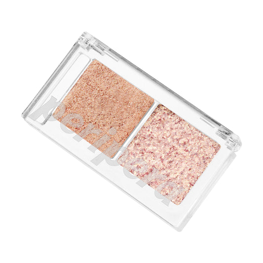 Duo Pocket Glitter Shadow 01 Caramelized Salt  | Peripera