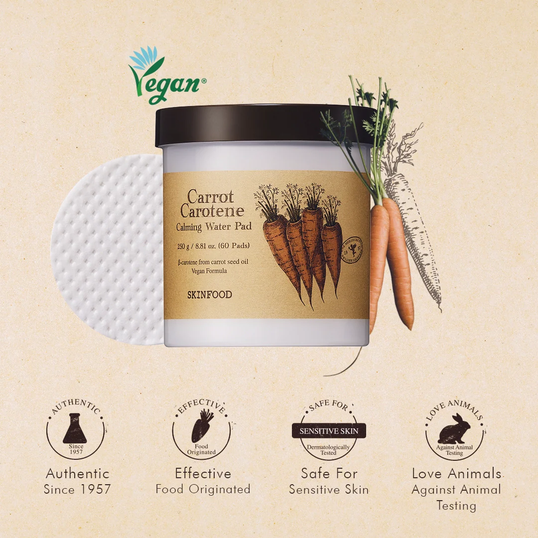 Carrot Carotene Calming Water Pads 250g | Skinfood