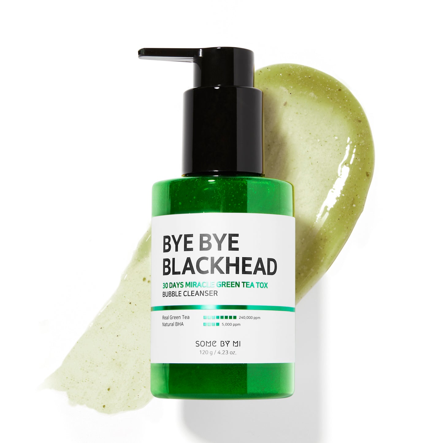 BYE BYE Blackhead 30 Days Miracle Green Tea Tox Bubble Cleanser 120ml | Some By Mi