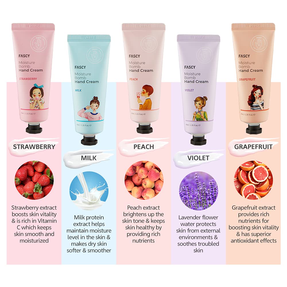 Moisture Blossom Hand Cream (40ml) Set of 5 | Fascy