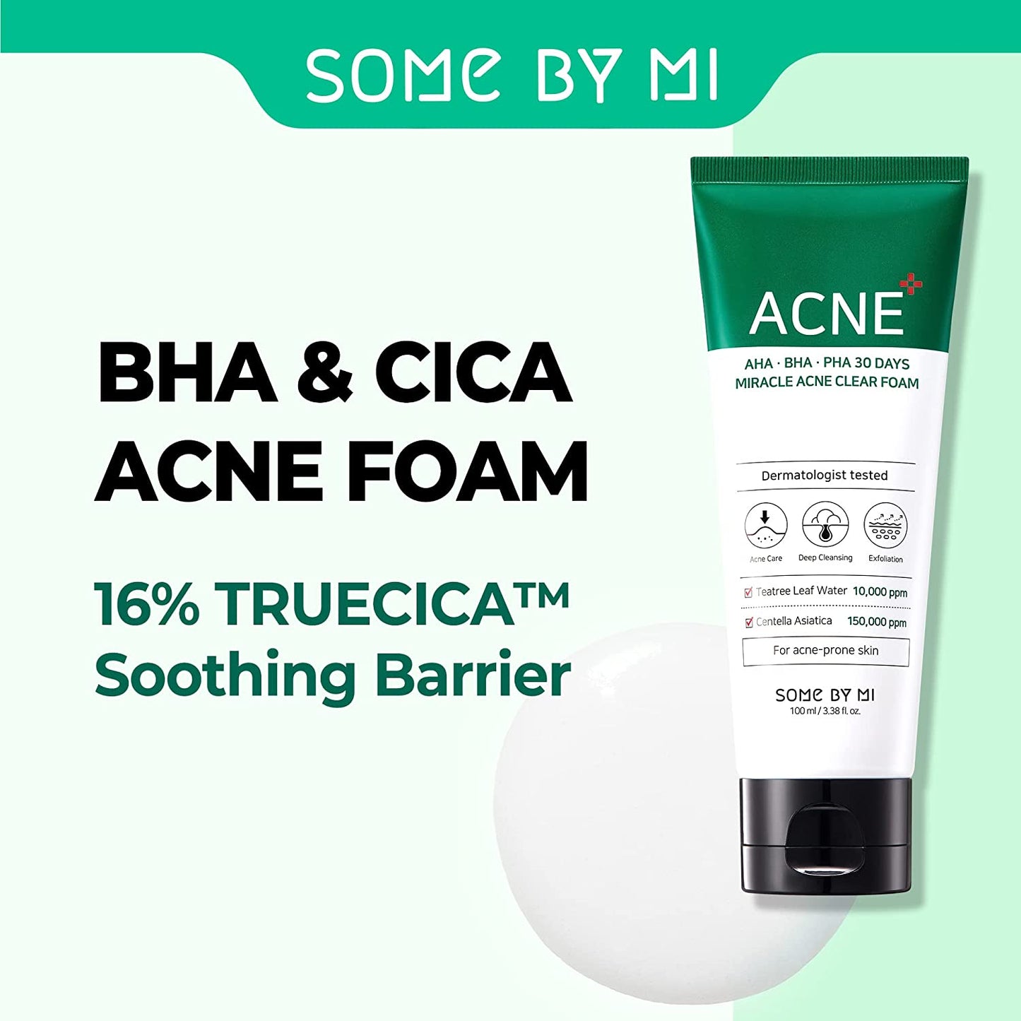 AHA BHA PHA 30 Days Miracle Acne Clear Foam 100ml | Some By Mi